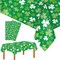 St patricks Day Decorations,2Pcs 54”x108”Shamrock Tablecloth Waterproof Irish Green St Patricks Table Cloth St patrick's Day Party decorations Outdoor Indoor Dining Room Mantel Supplies(Green Clover)